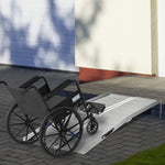 Rampe de fauteuil roulant rampe de chargement rampe d'accès antidérapante pliable avec bordures dim. 183L x 72l cm alu