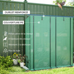 Serre de jardin avec étagères métalliques à 3 niveaux serre de balcon couverture PE toit incliné 144 x 48 x 152 cm vert