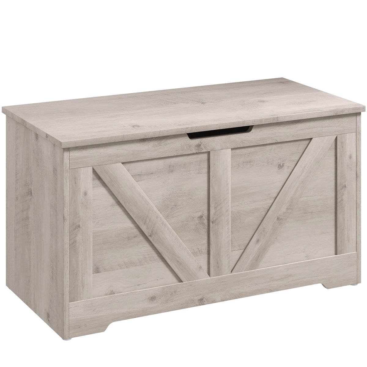 Coffre de rangement, banc de rangement avec couvercle rabattable et charnières de sécurité, 80 x 40 x 45 cm, gris