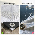 Telo di protezione 6x4 m in PE 140 g/m² con 20 occhielli rinforzati, telo impermeabile anti-UV per giardino e piscina, bianco
