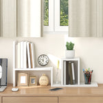 Étagère de bureau modulable, organisateur de bureau multifonctionnel, 2 pièces, MDF, blanc
