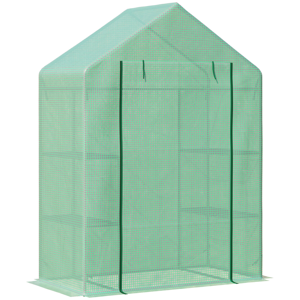 Serre de Jardin avec Étagères 3 Niveaux, Petite Serre de Balcon en Bâche PE 140 g/㎡ Renforcée 141 x 72 x 191 cm, Vert