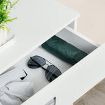 Meuble à chaussures avec 2 tiroirs rabattables étagère réglable + 1 tiroir  jusqu'à 16 paires 70L x 29l x 92H Blanc