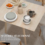 Table de cuisine pliable table à manger pliante avec plateau rabattable en bois pour 2 à 4 personnes bois naturel