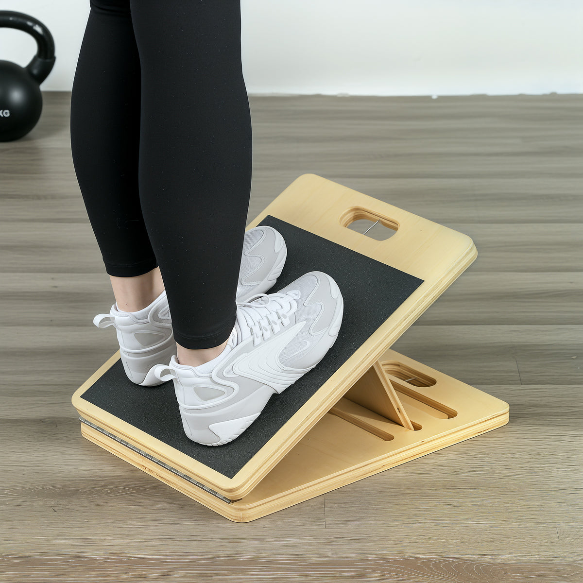 Pilates-Stangen- und Widerstandsband-Set mit verstellbarem Schrägbrett, Trainingsgerät blau