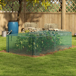 Serre de jardin serre à tomates filet protection porte zippée enroulable HDPE, dim. 125L x 248l x 62,5H cm