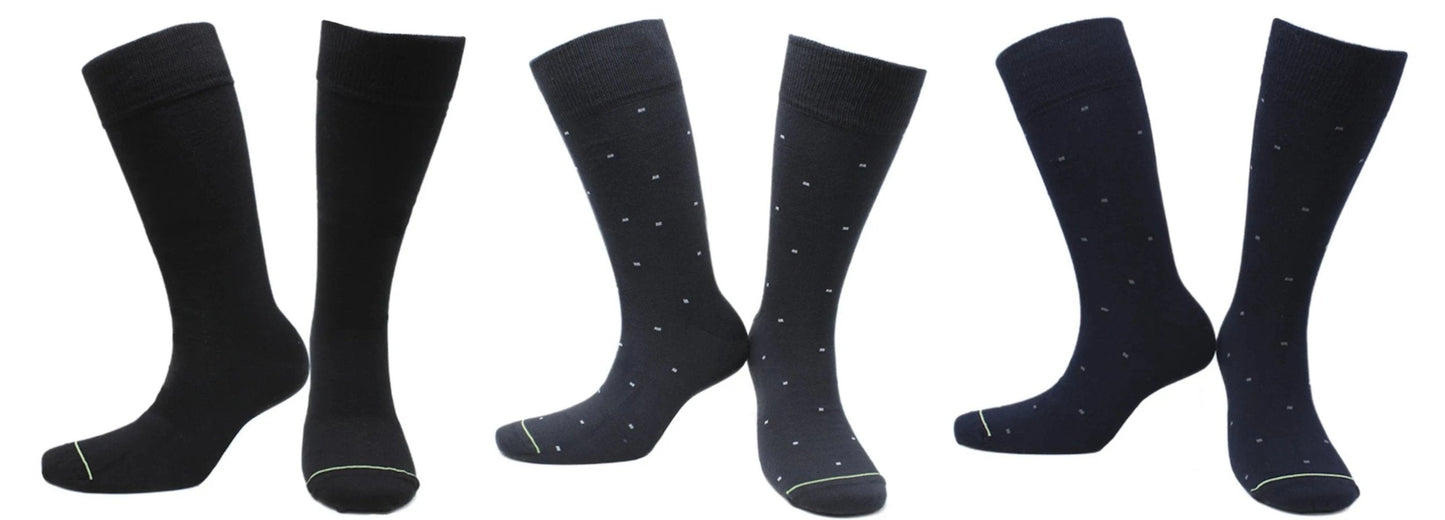Chaussettes Bambou Homme Sans Couture - Noir, Gris, Bleu Marine (3 paires)