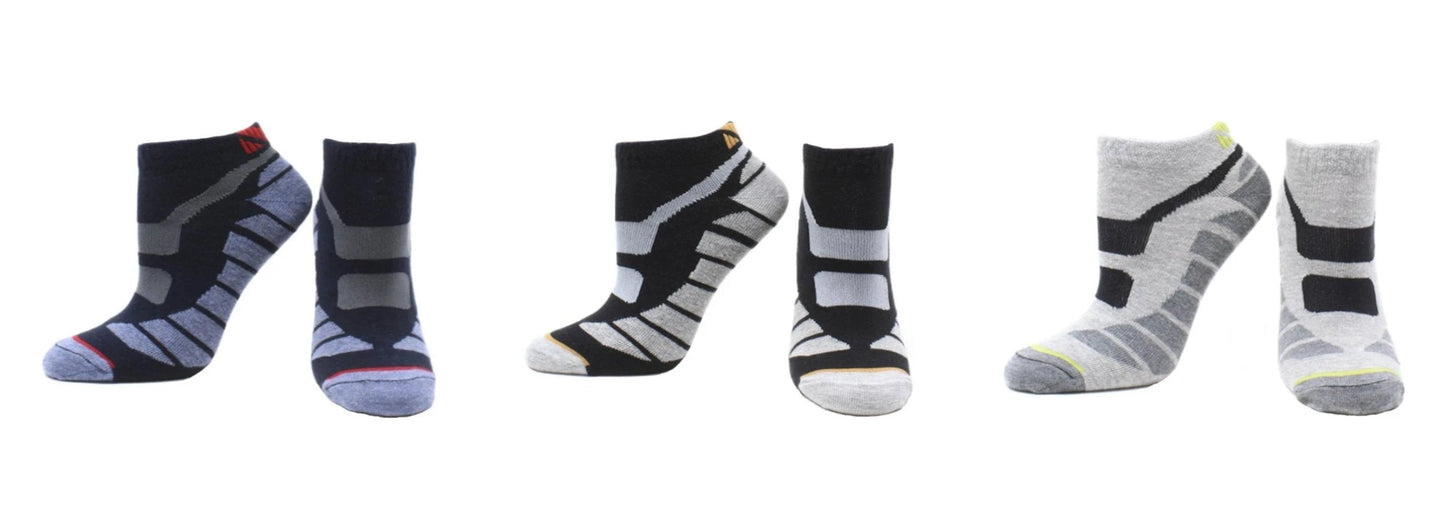 Socquettes Sans Couture Coton Écologique - Gris, Bleu Marine, Noir (3 paires)