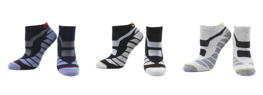 Socquettes Sans Couture Coton Écologique - Gris, Bleu Marine, Noir (3 paires)