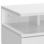 Lot de 2 tables de chevet murales tables de nuit tiroir coulissant, niche, plateau, 35 x 32 x 22,5 cm blanc