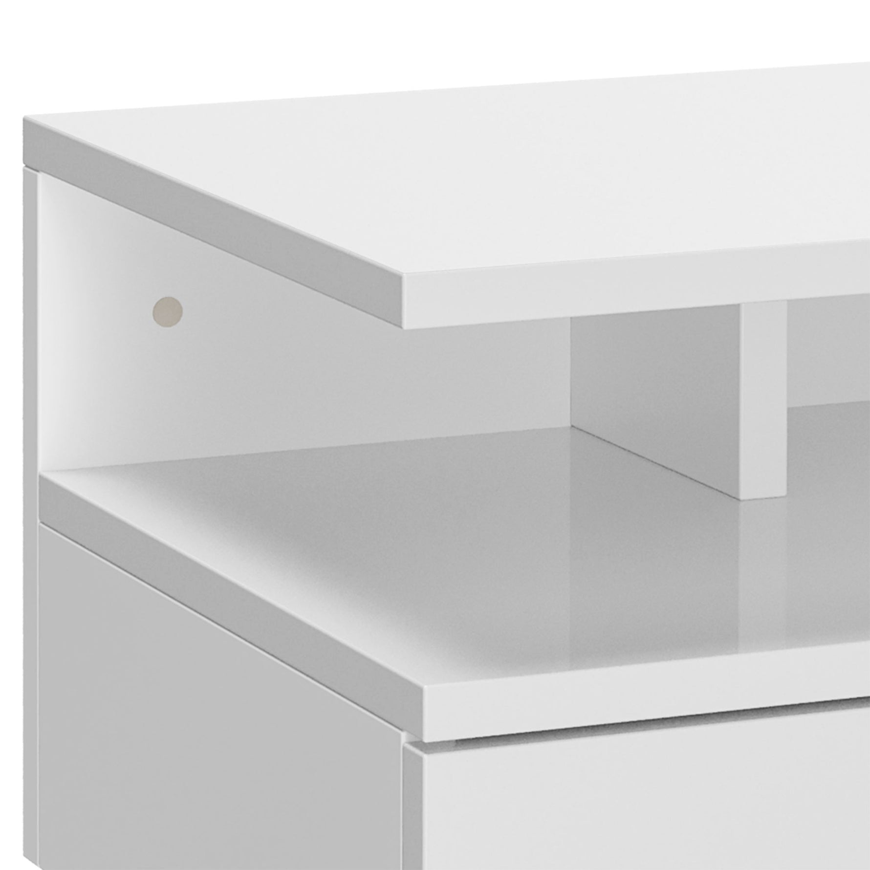 Lot de 2 tables de chevet murales tables de nuit tiroir coulissant, niche, plateau, 35 x 32 x 22,5 cm blanc