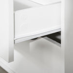 Commode 5 tiroirs Design scandinave Meuble de Rangement Chambre Panneau de Particules 99 x 39 x 101 cm Blanc Aspect chêne Clair