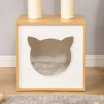 Arbre à chat griffoir pour chat arbre à grimper niche maison pour chat plate-forme supérieure balle suspendue hauteur 81 cm