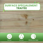 Jardinière surélevée avec Étagère de Rangement en Bois, Carré Potager sur Pied surélevé, 113 x 56 x 84 cm, vert