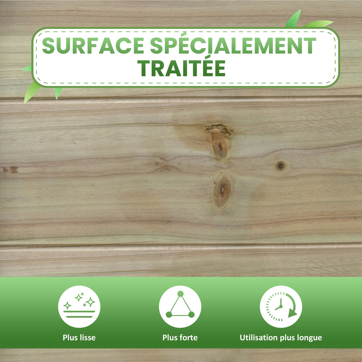 Jardinière surélevée avec Étagère de Rangement en Bois, Carré Potager sur Pied surélevé, 113 x 56 x 84 cm, vert