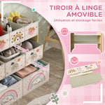 Étagère de rangement enfant étagère à 3 niveaux avec 9 boîtes en tissu non tissé 93 x 30 x 70 cm jaune-4