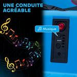 Voiture auto-tamponneuse électrique enfant 12V sous licence Angry Bird, voiture tournante 360°, 73 x 73 x 44 cm, bleu