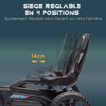 Kart à pédales pour enfants avec siège ajustable 4 positions et roues en EVA 100 x 58 x 58,5 cm noir
