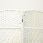 Paravent intérieur en bois 4 panneaux séparateur de pièce pliable pour salon chambre 180 x 180 cm blanc