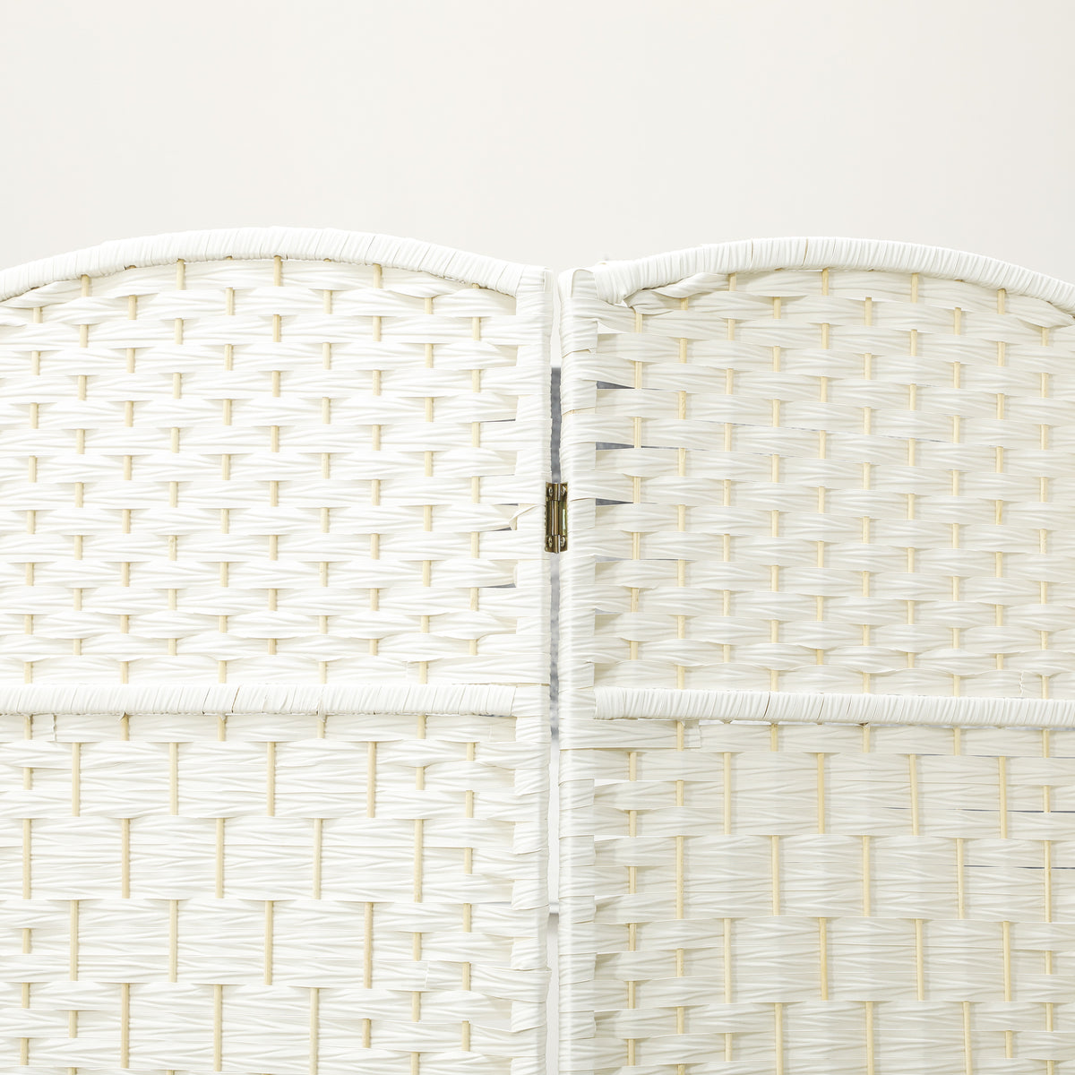 Paravent intérieur en bois 4 panneaux séparateur de pièce pliable pour salon chambre 180 x 180 cm blanc