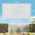 Bâche pour serre bâche plastique transparente 6 x 10 m imperméable résistante aux UV polyéthylène 150g/m² transparent