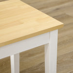 Banc en bois pour 2 personnes bicolore assise naturelle et piètement blanc 102 x 36 x 45 cm