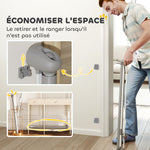 Barrière rétractable pour chien largeur 149 cm verrouillage automatique - gris