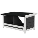 Pondoir nichoir pour poules 3 emplacements avec toit asphalte structure en bois 66 x 37 x 34 cm gris noir