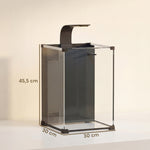 Aquarium en Verre Trempé Nano Aquarium avec Filtre Intégré Pompe 5W et Éclairage LED 30x30x45cm Noir