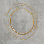 Miroir rond en métal filaire doré, décoration style moderne, diamètre Φ65 cm