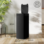 Poubelle de Cuisine Automatique 50L, Poubelle à Capteur de Mouvement, Fonctionne sur Piles, 26,5x35,5x68cm, Noir