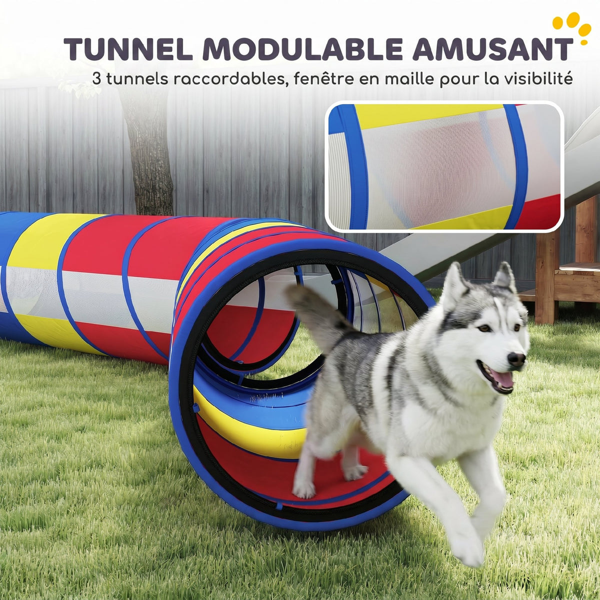 Équipement d'Agilité pour Chien 12 Pièces, 4 Tunnels, Sauts Ajustables, Anneau, Slaloms, 357x65x68cm, Multicolore