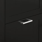 Meuble à chaussures, armoire à chaussures 3 portes abattants 15 paires, étagères réglables, 54 x 24 x 117,5 cm, noir