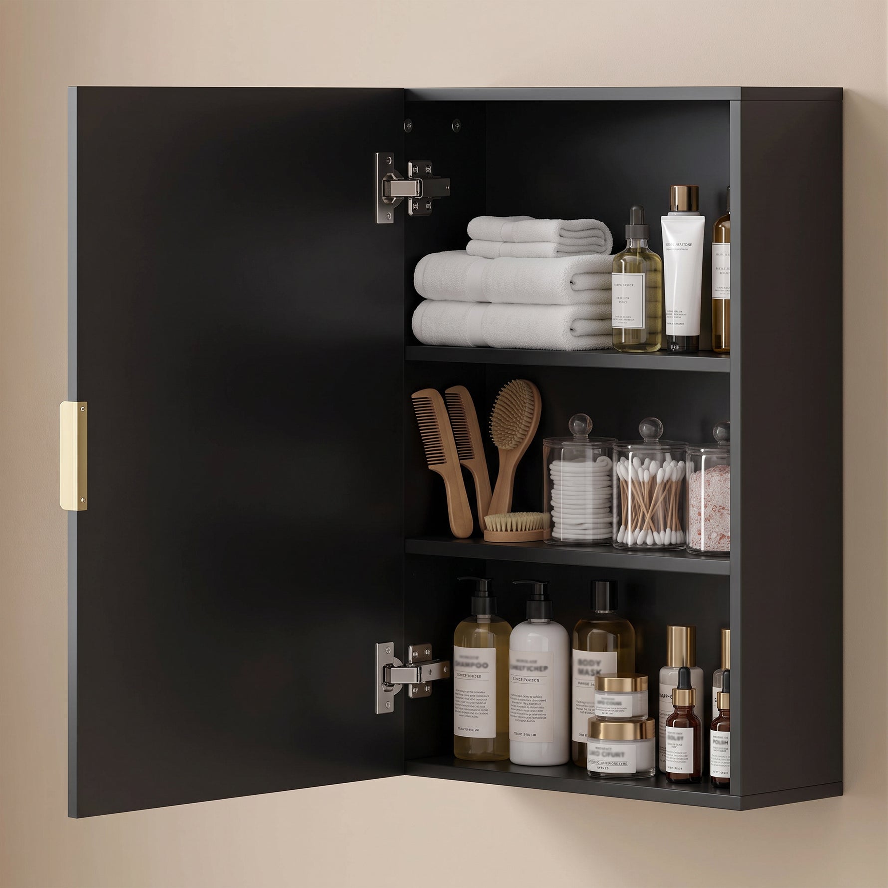 Armoire murale de salle de bain, armoire à pharmacie murale meuble de rangement avec étagère réglable