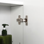 Armoire murale de salle de bain avec 3 portes miroir et étagères réglables en MDF Blanc dim. 70L x 15l x 60H cm