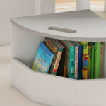 Table Enfant avec 4 Chaises 5 Pièces avec Rangement, Cadeau pour Fille Garçon 3-8 Ans, Ø 78 x 49 cm, Gris