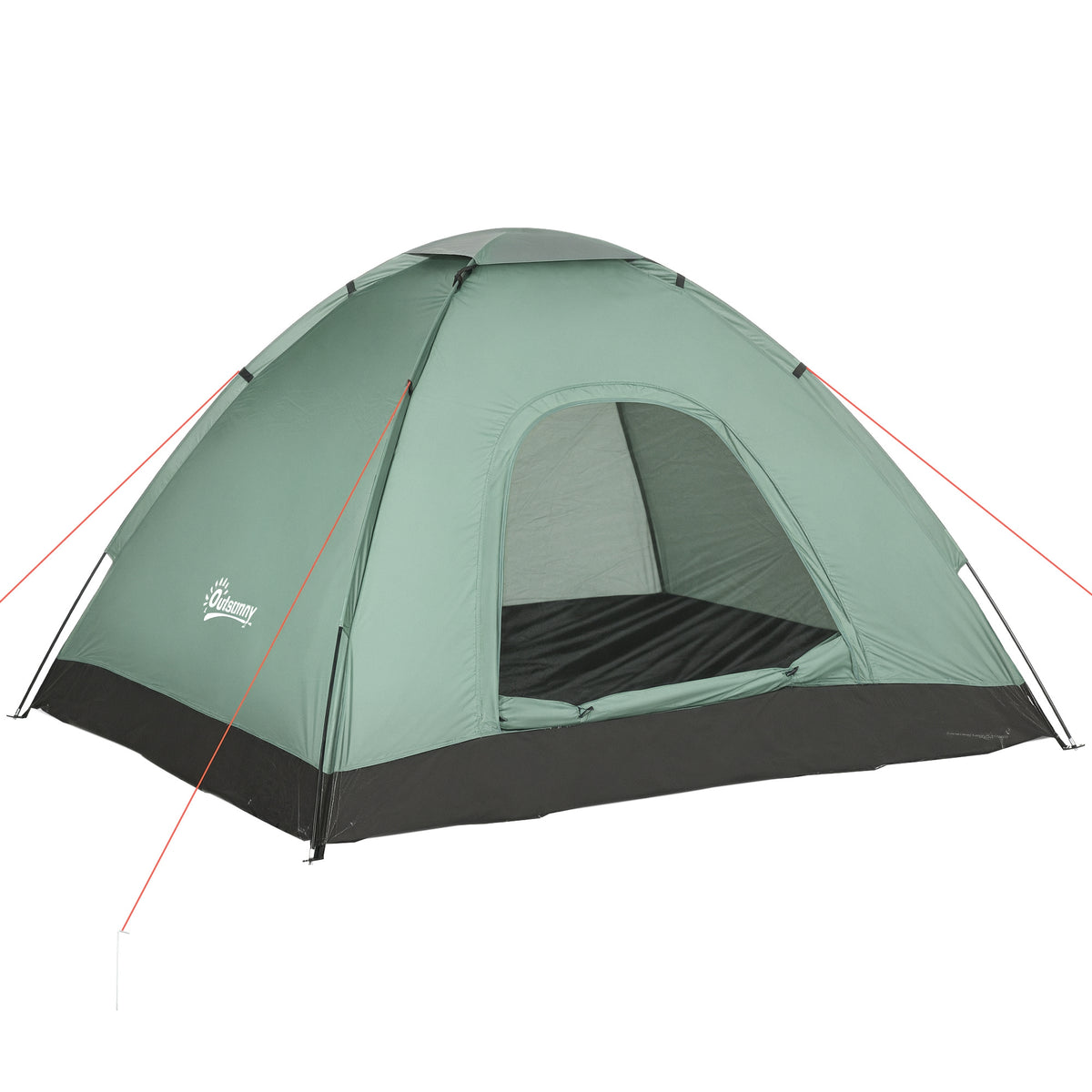 Tente de camping 2 personnes camouflage tente dôme légère ventilée facile à monter avec portes zippées