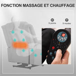 Fauteuil releveur électrique avec fonction massage et chauffage, fauteuil relax électrique dossier inclinable gris foncé