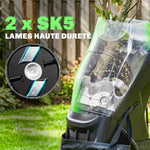 Broyeur de Végétaux Électrique 2500 W, Broyeur de Branches avec Sac de Collecte 45L, 4300 tr/min, 44x34x96cm, Vert