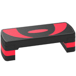 Stepper fitness aerobica altezza regolabile superficie antiscivolo 80 x 31 x 20 cm nero rosso