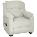 Fauteuil relax électrique fauteuil inclinable port USB repose-pieds poches latérales télécommande 86x90x103cm beige