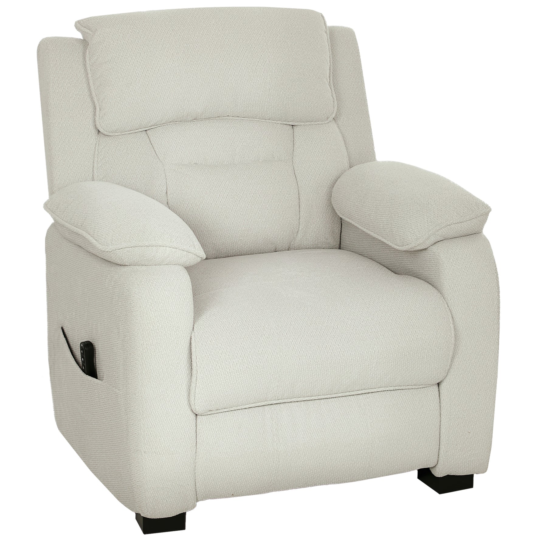 Fauteuil relax électrique fauteuil inclinable port USB repose-pieds poches latérales télécommande 86x90x103cm beige