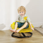 Chaise pivotante sensorielle pour enfant, siège pivotant pour l'entraînement de l'équilibre et de la coordination, jaune