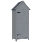 Armoire de jardin en bois Abri de jardin Armoire à outils Cabane en bois Toit bitumé Gris 77,5 x 54,2 x 179,5 cm