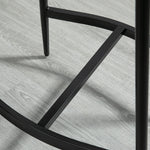 Lot de 2 tabourets de bar avec repose-pieds acier style industriel assise incurvée 48,5 x 38,5 x 68,5 cm marron noir