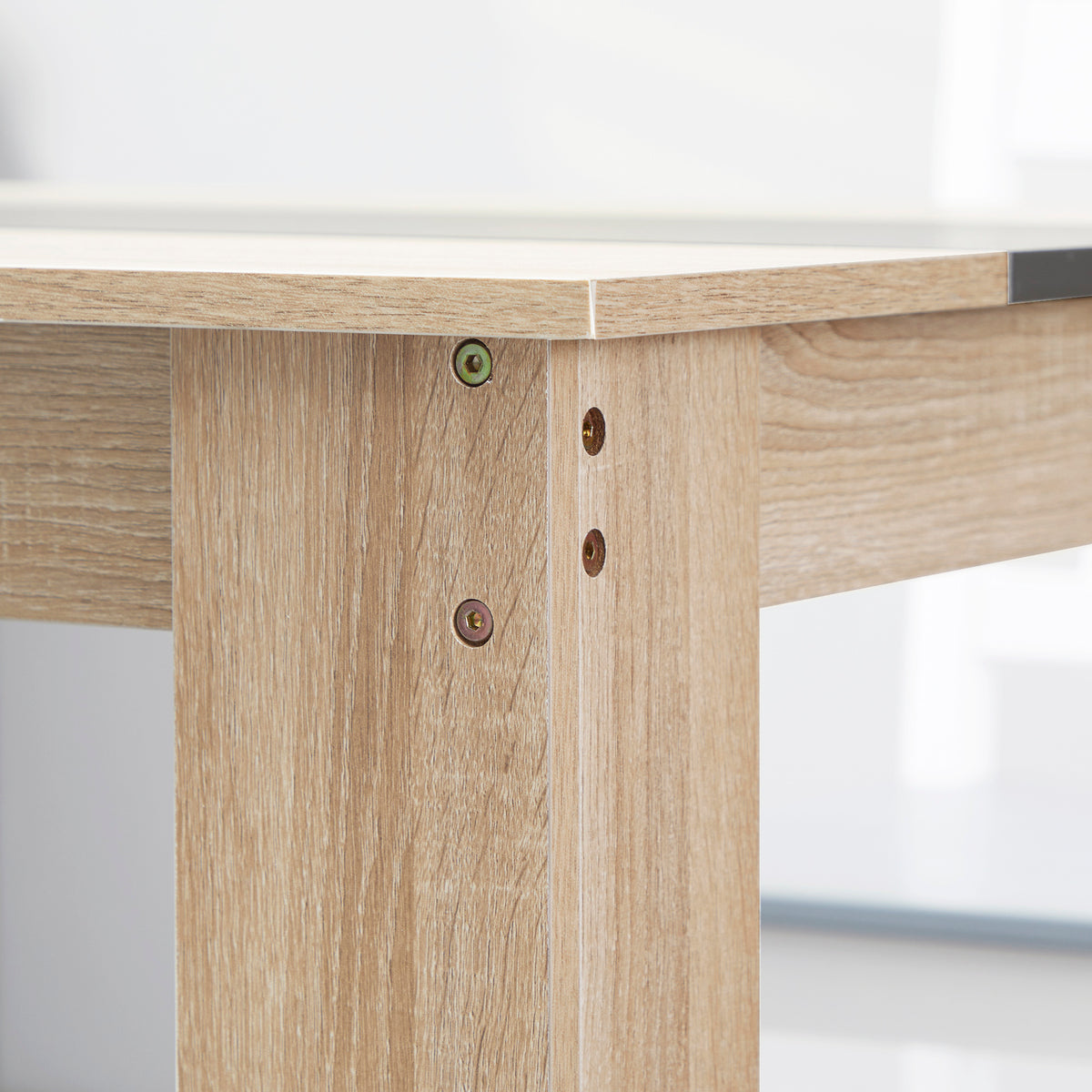 Ensemble Banc et Table à manger design moderne - grand plateau - assise confortable - en bois noir et naturel