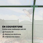 Serre de jardin mini serre serre à tomates 2 x 1 x 0,8 m porte zippée bâche PE acier blanc