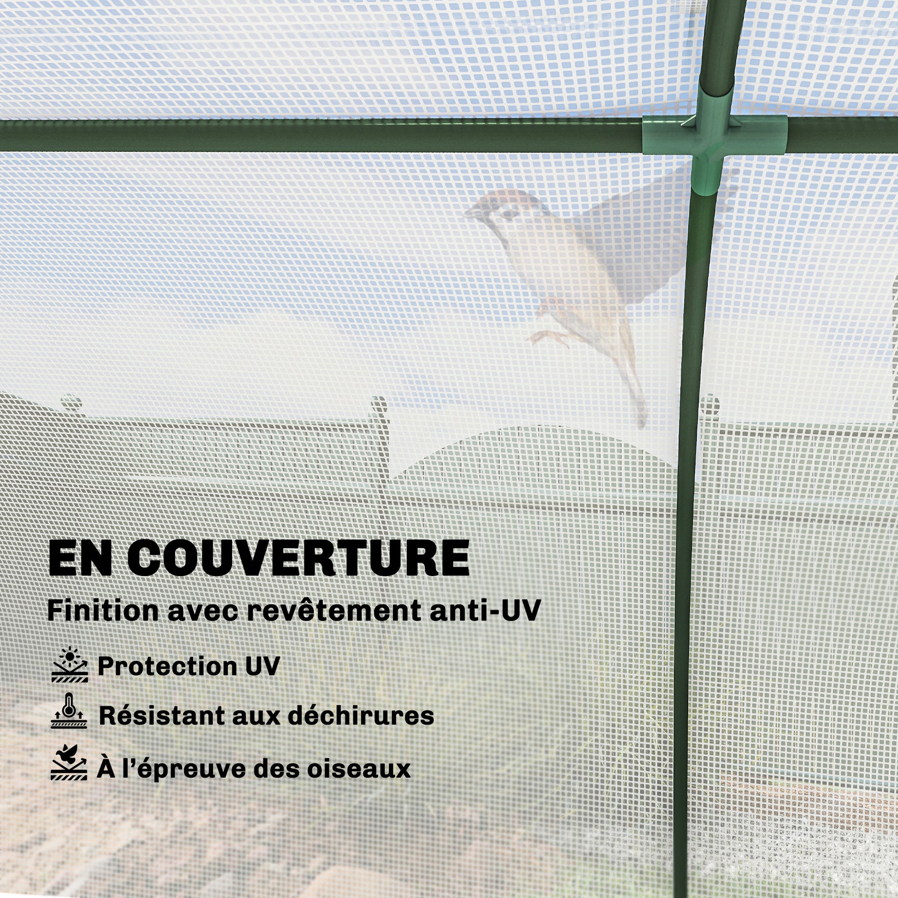 Serre de jardin mini serre serre à tomates 2 x 1 x 0,8 m porte zippée bâche PE acier blanc