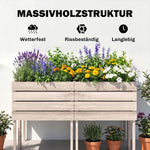 Jardinières sur Pieds carrés potagers - Lot de 4 jardinières sur Pied modulables - 50L x 30l x 60H cm