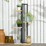 Étagère à plantes escalier fleurs 4 niveaux de différentes hauteurs style industriel en bois 45 x 25 x 110 cm